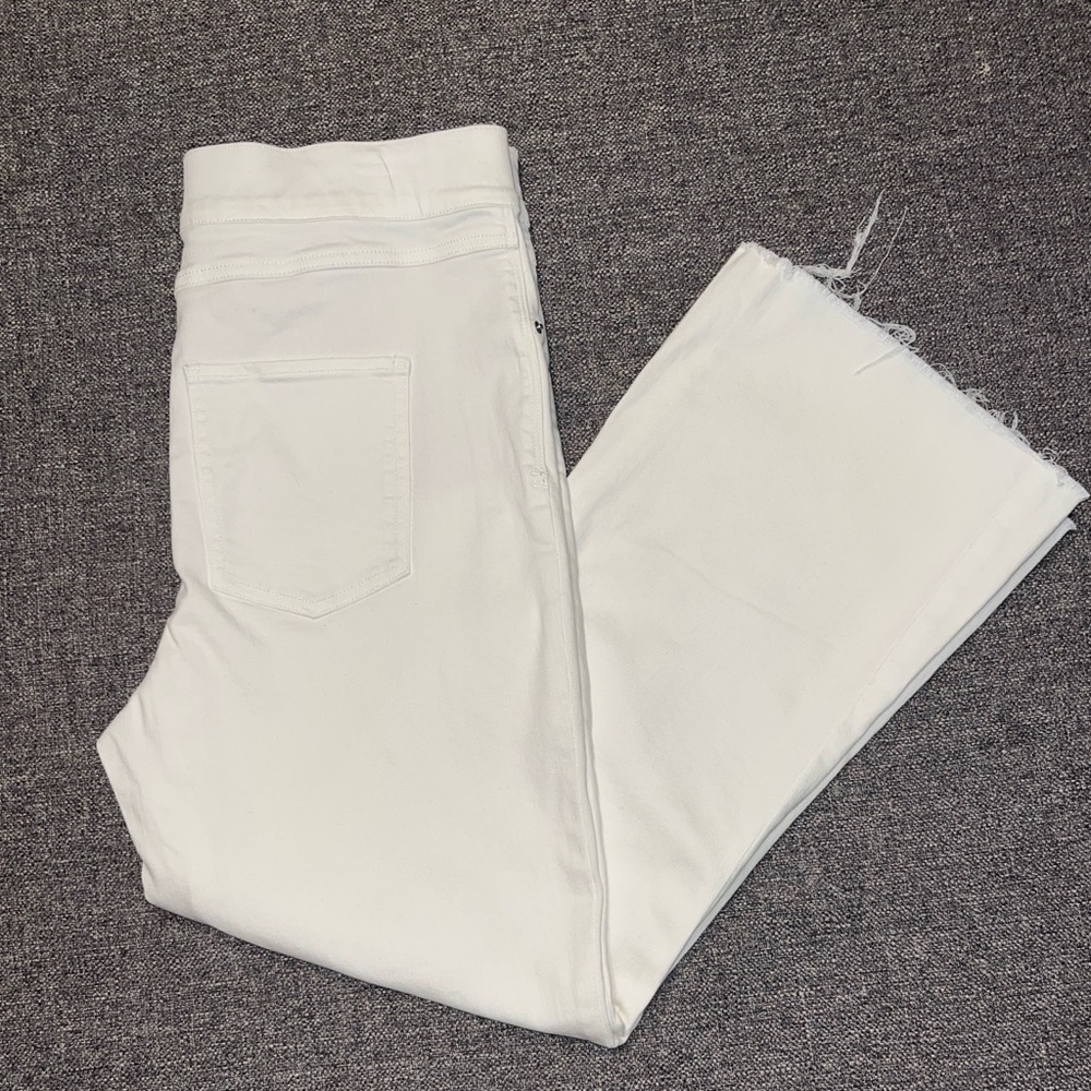 Spanx White Jeans with Elastic Waist Band Women’s Size XL
